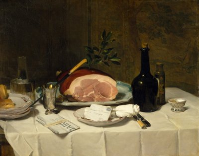 Stillleben mit Schinken, 1870er Jahre von Philippe Rousseau