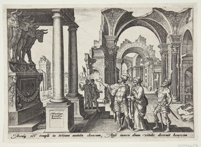 Jehu verehrt die goldenen Kälber von Philips Galle