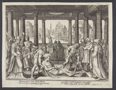 Das Begräbnis des heiligen Stephanus von Philips Galle
