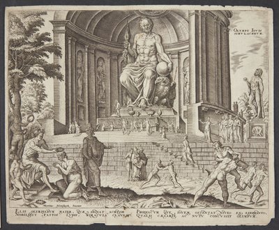 Die Statue des Jupiter in Olympia von Philips Galle