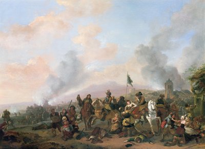 Die Plünderung eines Dorfes von Philips Wouwerman