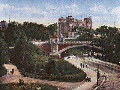 Hamburg: Kersten-Miles-Brücke mit Seemarte von Photographer German