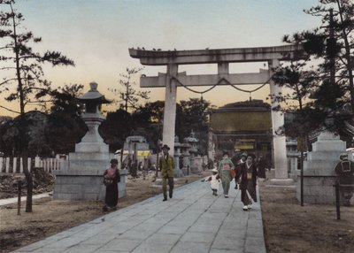 Japan, ca. 1912: Nanko-Schrein, Kobe (Foto) von Photographer Japanese