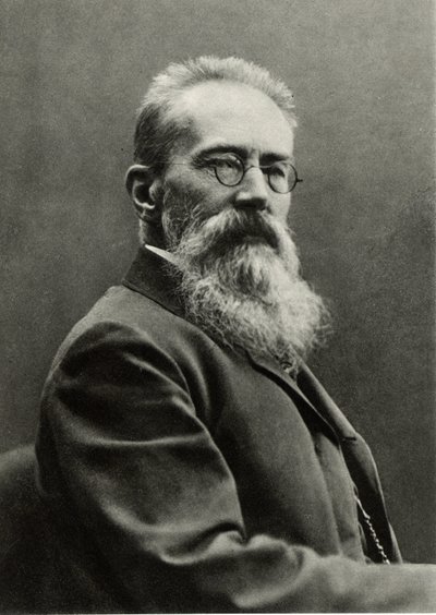Nikolay Andreievich Rimsky-Korsakov (s/w Foto) von Photographer Russian