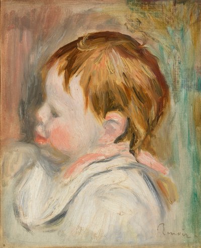 Kinderkopf, Profil nach links von Pierre Auguste Renoir