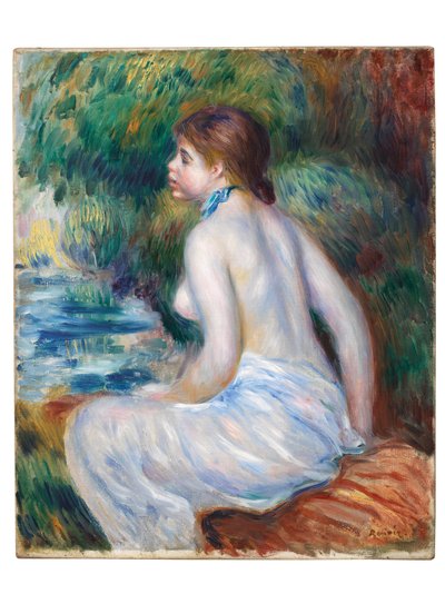 Badende sitzt, 1890 von Pierre Auguste Renoir