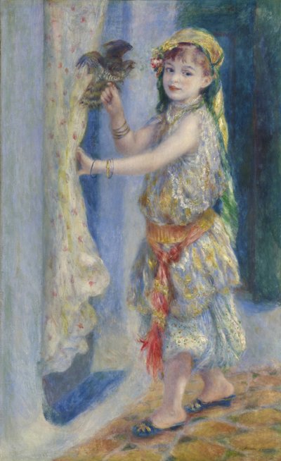 Kind mit einem Vogel von Pierre Auguste Renoir