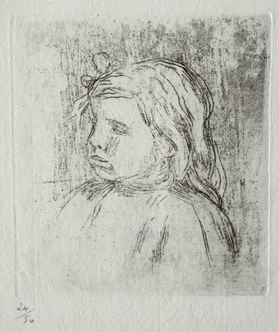 Claude Renoir, drei Viertel nach links von Pierre Auguste Renoir