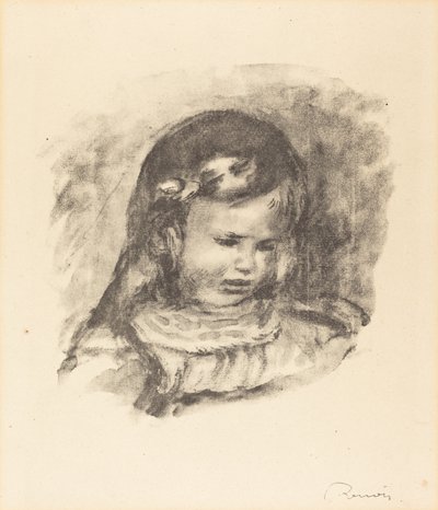 Claude Renoir, mit gesenktem Kopf, 1900er von Pierre Auguste Renoir
