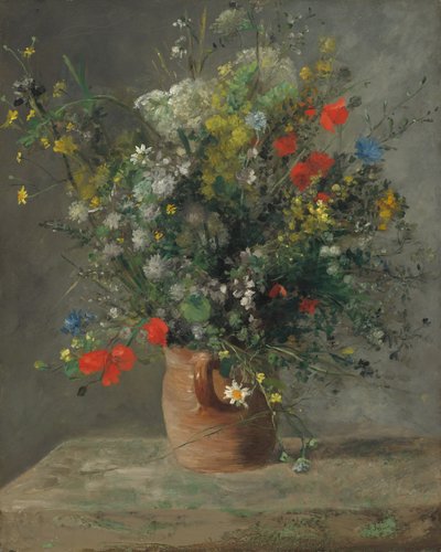 Blumen in einer Vase, ca. 1866 von Pierre Auguste Renoir