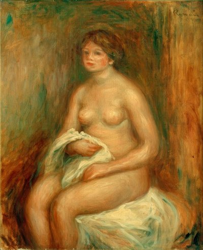 Die Frau mit der Draperie von Pierre Auguste Renoir