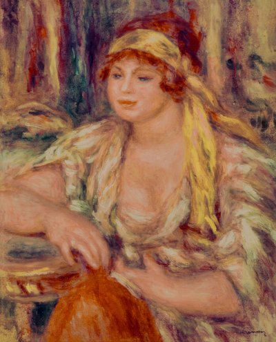 Madame Renoir mit gelbem Turban von Pierre Auguste Renoir