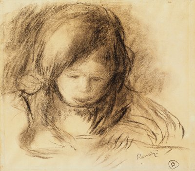 Mini-Schreiber; Coco Ecrivant von Pierre Auguste Renoir