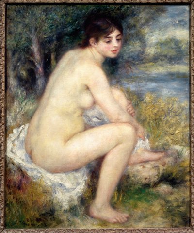 Nackte Frau in einer Landschaft von Pierre Auguste Renoir