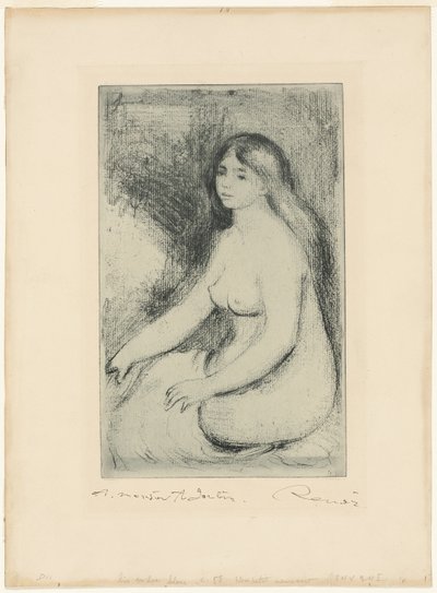 Sitzende Badende von Pierre Auguste Renoir