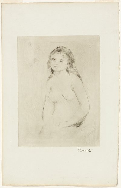 Studie für eine weibliche Badende von Pierre Auguste Renoir
