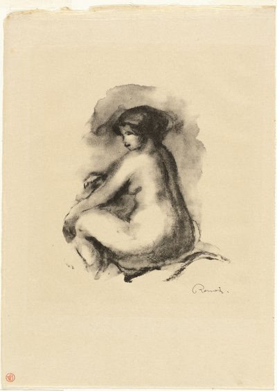 Studie einer sitzenden nackten Frau von Pierre Auguste Renoir