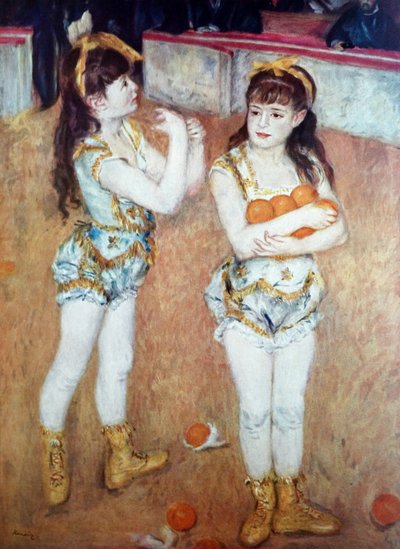 Zwei kleine Zirkusmädchen von Pierre Auguste Renoir