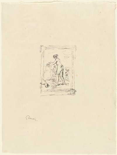 Frau mit Weinrebe, 2. Variante von Pierre Auguste Renoir