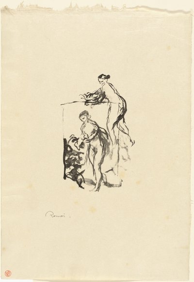 Frau mit Weinrebe, 3. Variante von Pierre Auguste Renoir