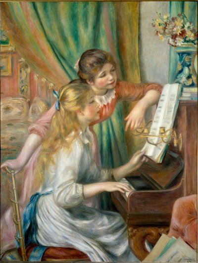 Junge Mädchen am Klavier von Pierre Auguste Renoir