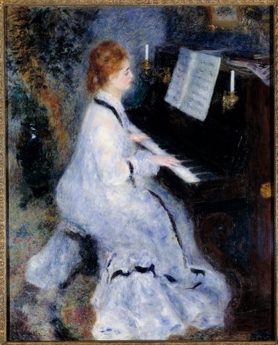 Junge Frau am Klavier von Pierre Auguste Renoir
