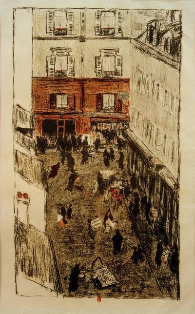 Straßenecke, von oben gesehen von Pierre Bonnard