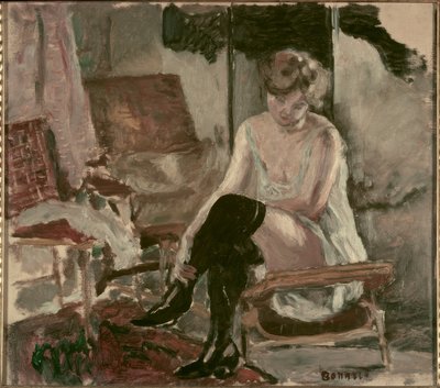 Studie einer jungen Frau auf ihrer Chaiselongue von Pierre Bonnard