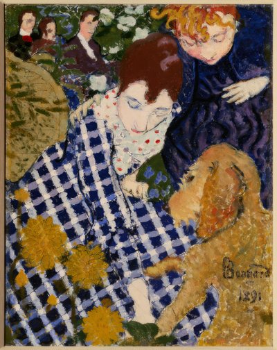 Frau mit Hund von Pierre Bonnard
