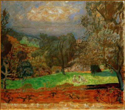 Landschaft bei Sonnenuntergang (Le Cannet) von Pierre Bonnard