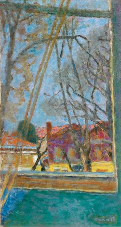 Landschaft durch ein Fenster von Pierre Bonnard