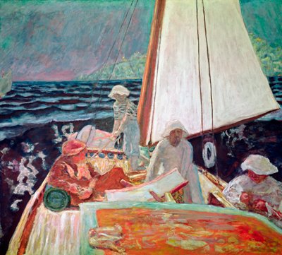 Signac und seine Freunde segeln, 1924-25 von Pierre Bonnard