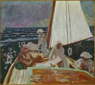 Signac und seine Freunde in einem Segelboot von Pierre Bonnard