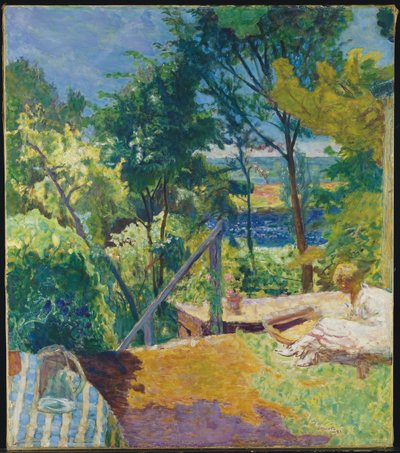 Terrasse in Vernon, 1923 von Pierre Bonnard