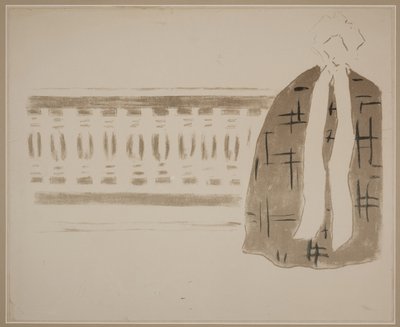 Ohne Titel (Frau auf Balkon) von Pierre Bonnard