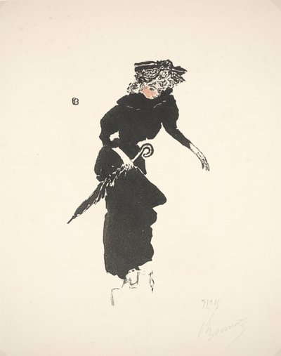Frau mit einem Regenschirm von Pierre Bonnard