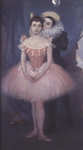 Pierrot und die Tänzerin von Pierre Carrier Belleuse