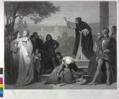 Savonarola-Predigt 1493 in Florenz von Pierre Cottin