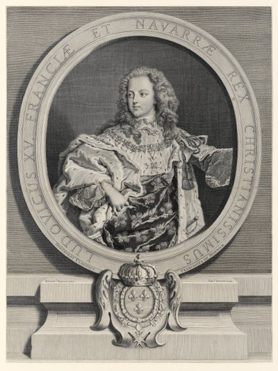 Ludwig XV., König von Frankreich (1710-1774) von Pierre Drevet