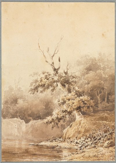 Landschaft, 1836 von Pierre Etienne Theodore Rousseau