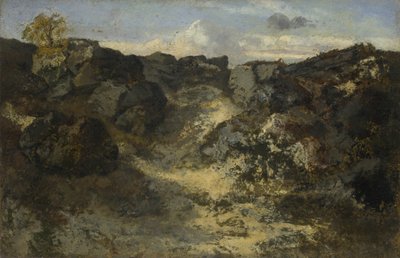 Felsige Landschaft, um 1840 von Pierre Etienne Theodore Rousseau