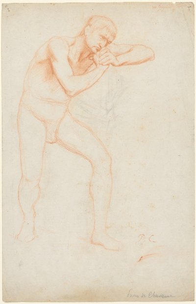 Männlicher Akt, 1891 von Pierre Puvis de Chavannes