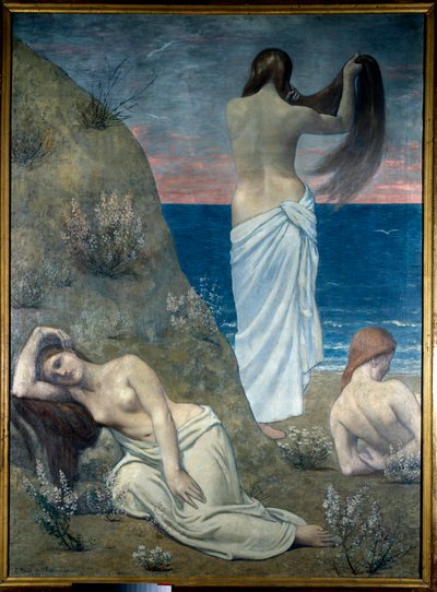Junge Mädchen am Meer von Pierre Puvis de Chavannes