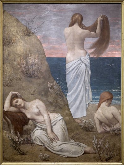 Junge Mädchen am Meer von Pierre Puvis de Chavannes