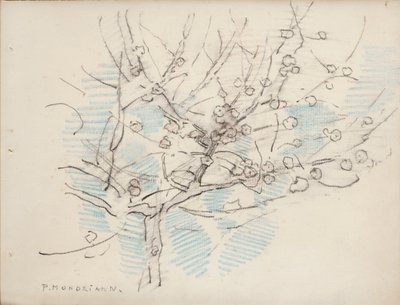 Blühender Baum, ca. 1917-18 von Piet Mondrian
