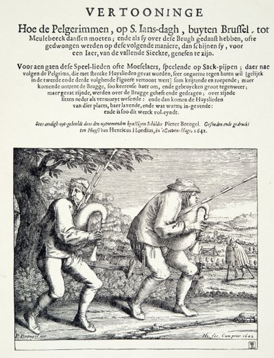 Die Dudelsackspieler, ca. 1642 von Pieter Bruegel the Elder