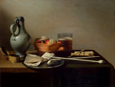 Stillleben mit Tonpfeifen, 1636 von Pieter Claesz