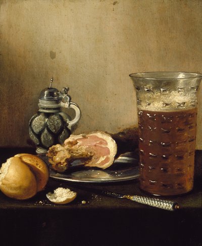 Stillleben mit einem Schinken, 17. Jahrhundert von Pieter Claesz