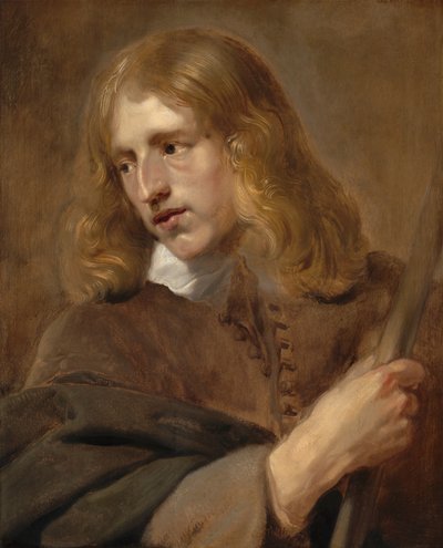 Ein junger Mann mit einem Stab von Pieter Claesz Soutman