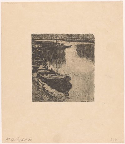 Festgemachte Ruderboote von Pieter Dupont